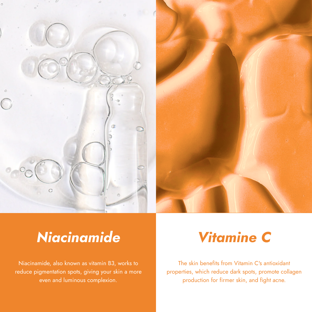 Sérum Niacinamide + Vitamine C Anti taches et acné